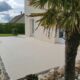 réalisation terrasse en marbre résine blanc