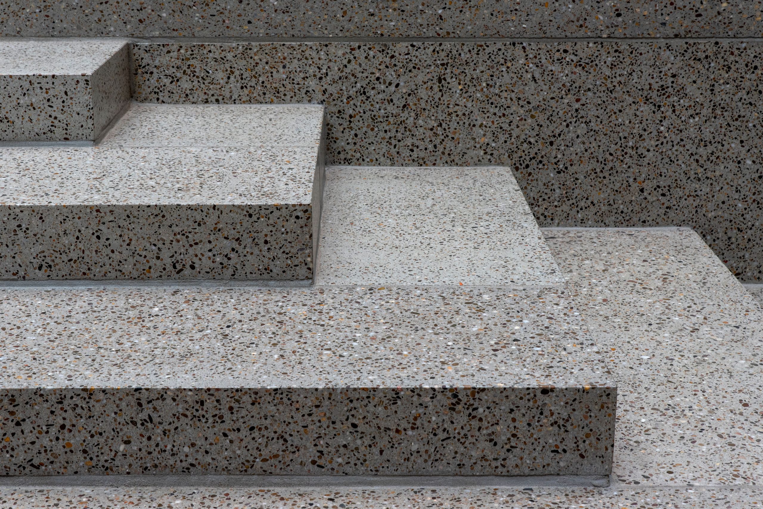 Marches terrazzo pierre texture moderne
