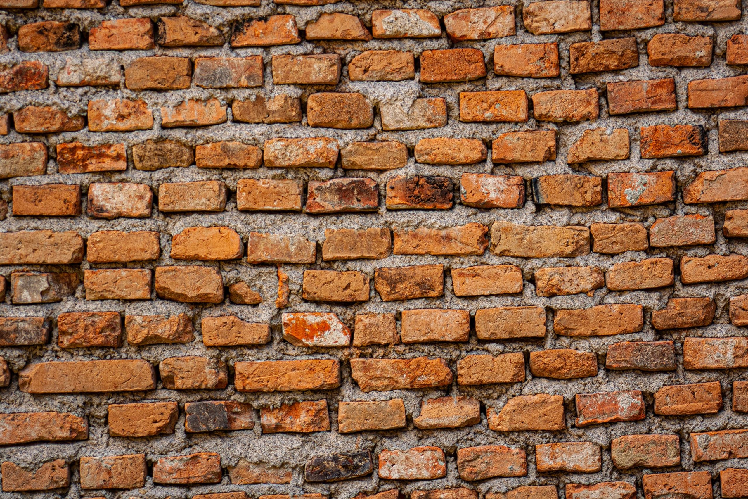 Gros plan mur brique mortier texture